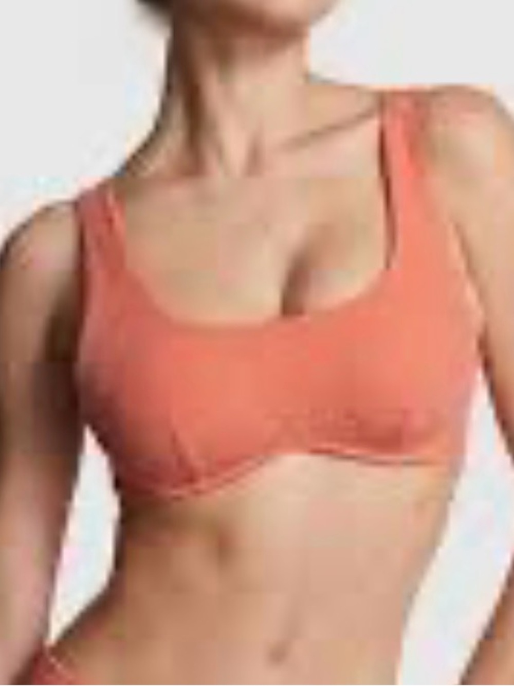 PINK Victoria's Secret Orange Shimmer Underwire Bikini L Y2K Festival Indie
